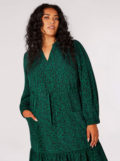 Curve Animal Print Midaxi Dress