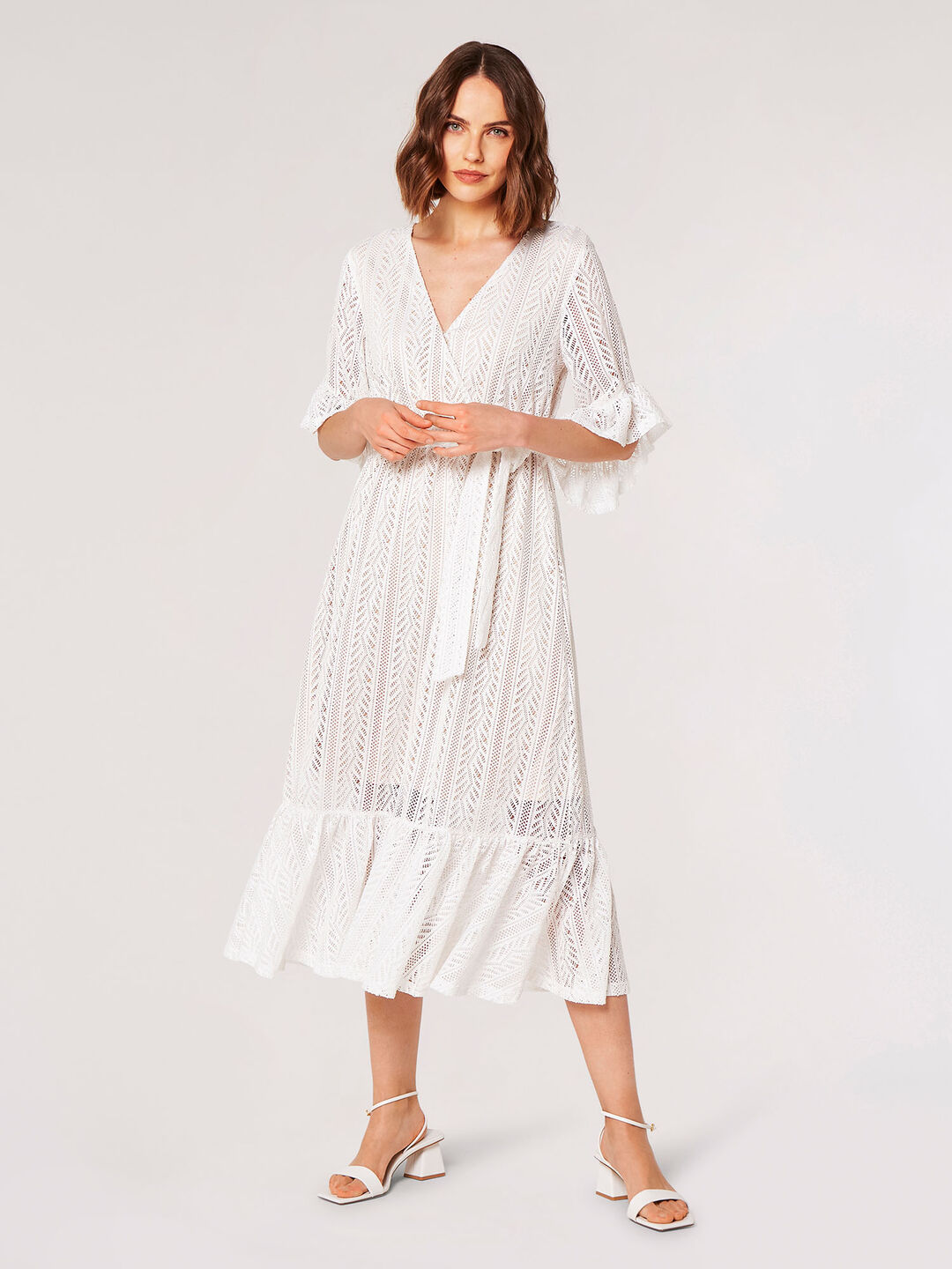 Robe Midi En Dentelle Self-Portrait - Taille 2 - Occasion En Très Bon état