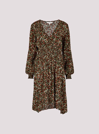 Ditsy Floral Smocked Mini Dress