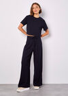 Pinstripe Cropped Top, Navy, large