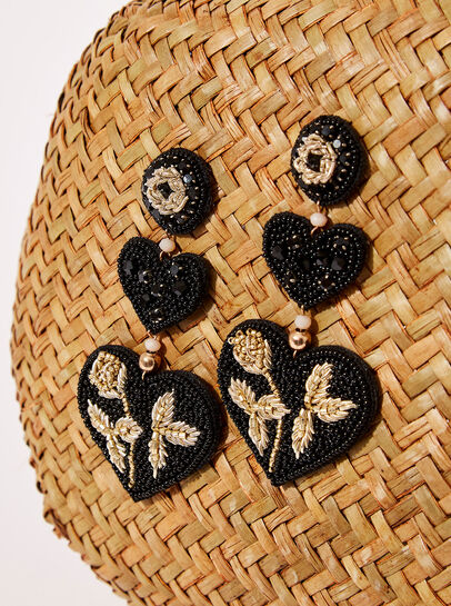 Heart Beaded Earrings