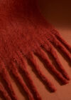 Soft Boucle Knit Scarf, Rust, large