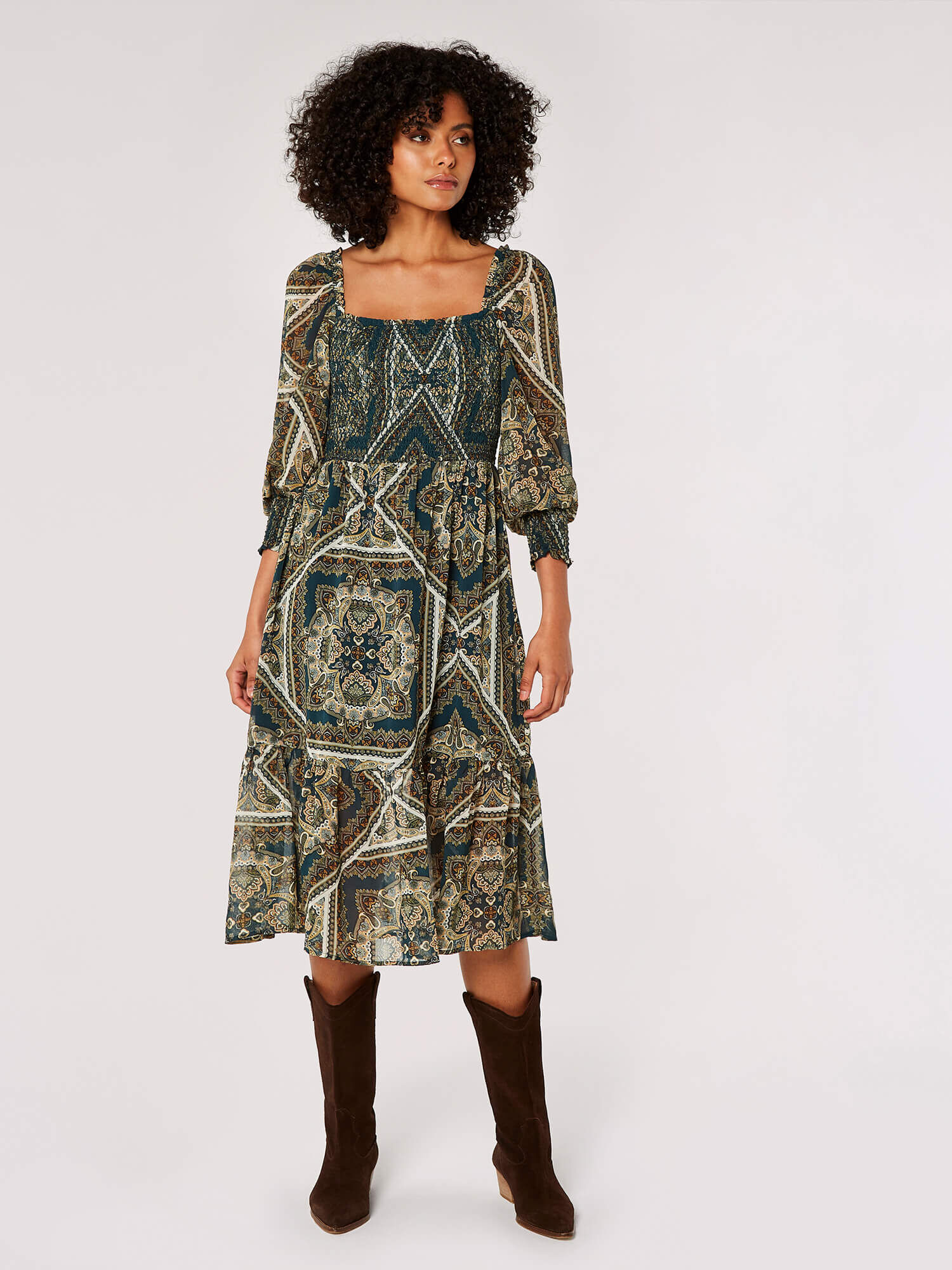 Animal scarf print dress cheap