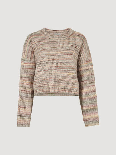 Space Dye Boxy Cropped Jumper