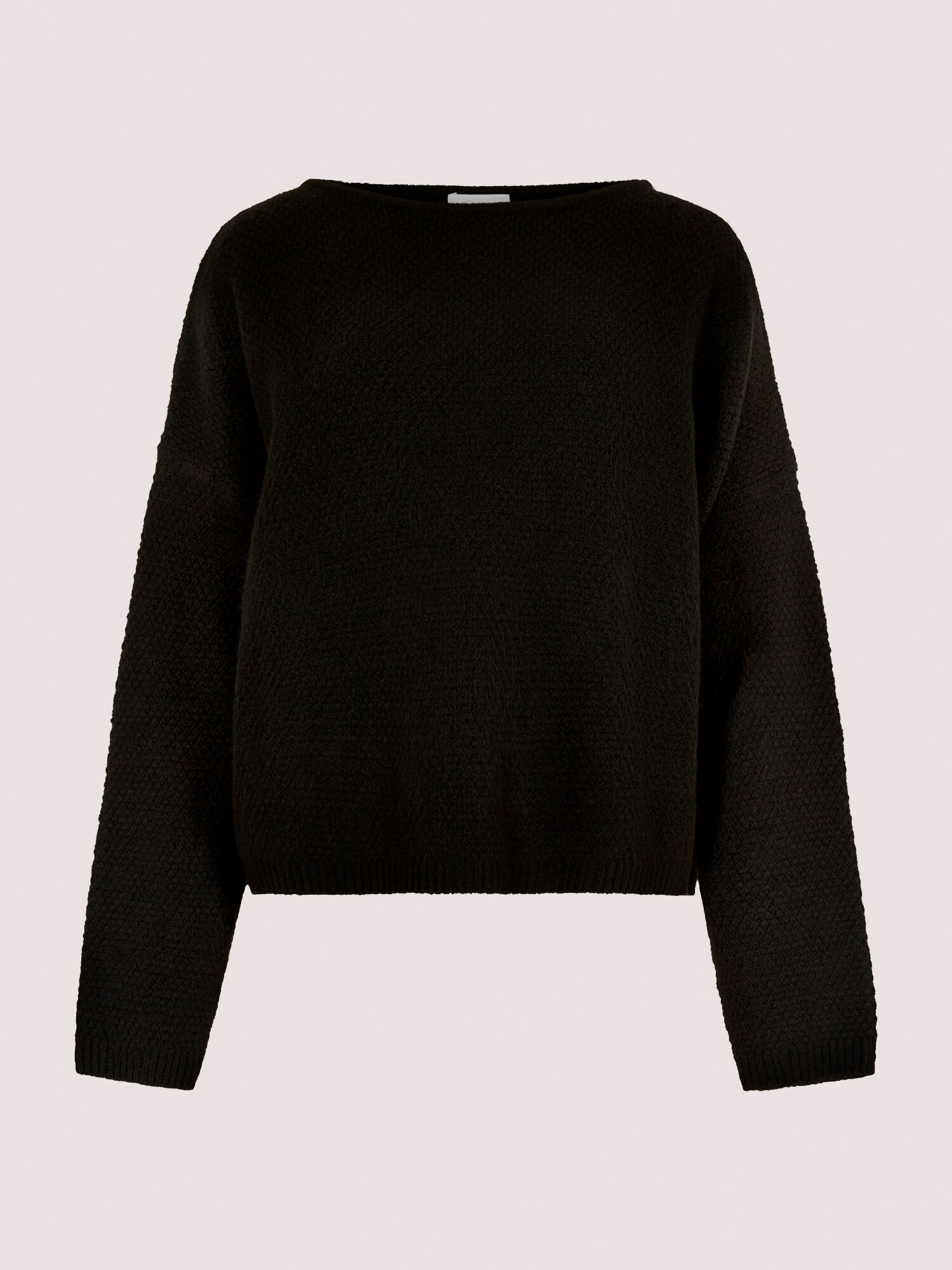 Black boucle sweater on sale