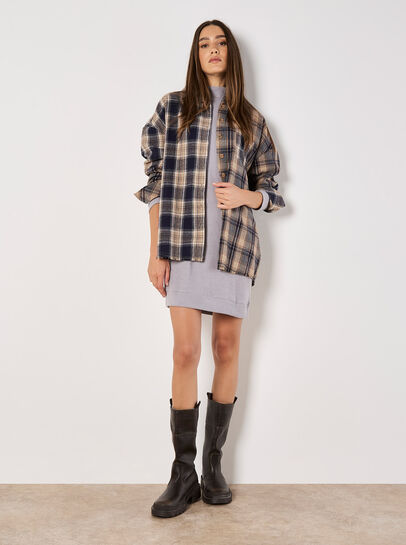 Ribbed Knit Mini Dress