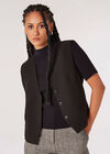 Ribbed Knit Top, Black, large
