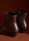 Short Heeled Pointed Boots, Brown, large