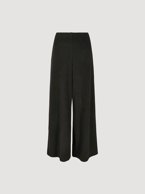 Soft Touch Wide Leg Joggers, Black, large