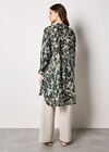 Paintbrush Floral Tunic Shirt, Green, large