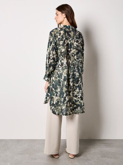 Paintbrush Floral Tunic Shirt