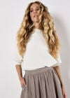 Soft Woven A-Line Midaxi Skirt, Grey, large