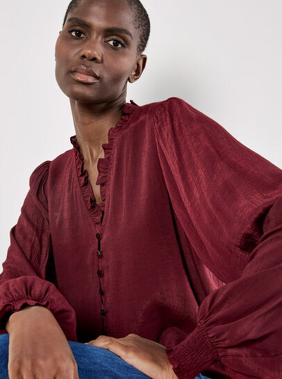 Ruffle Collar Blouse