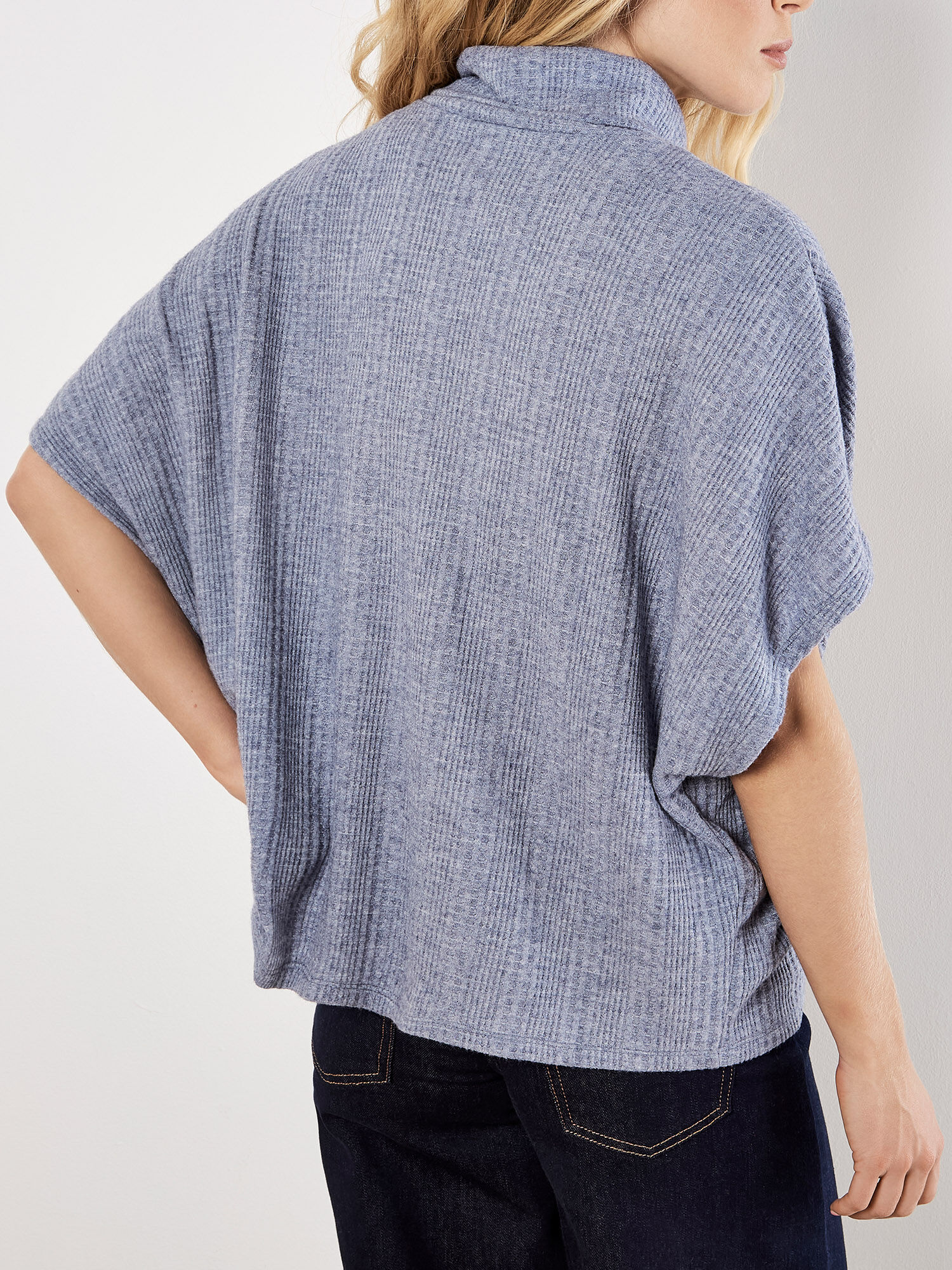 Waffle Knit Batwing Top | Apricot Clothing