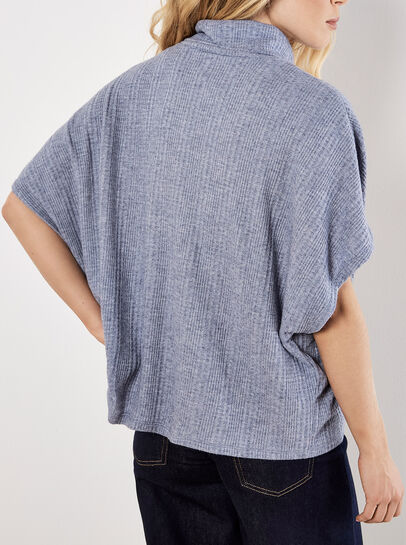 Waffle Knit Batwing Top