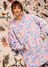 Colourful Clouds Blanket  Hoodie, Blue, large