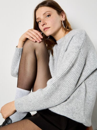 Cable Waffle Knit Oversized Jumper