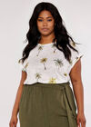 Curve Palm Scene Slub Tee, Mustard, large