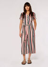 Vertical Stripe Culottes, Pink, large