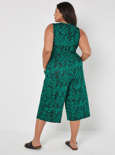 Curve Zebra Print Jumpsuit