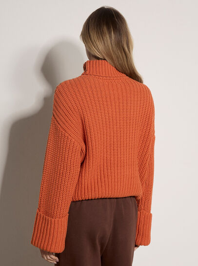 Chunky Knit Roll Neck Jumper
