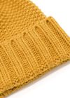 Textured Pom Pom Beanie, Mustard, large