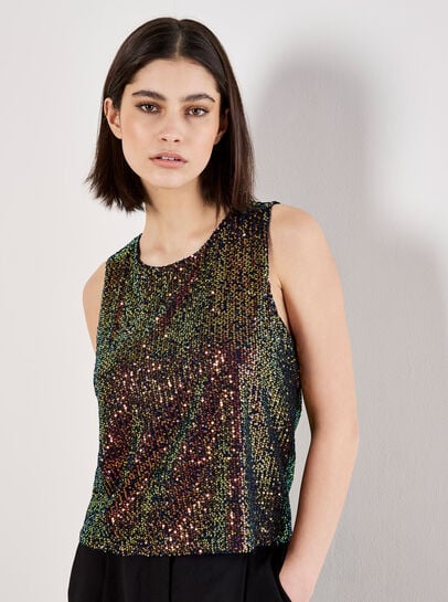Sequin Shell Top