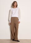 Rose Sleeve Knitted Jumper, White, large