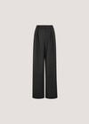 Wide-Leg Woven Tailored Trousers, Dark Grey/Charcoal, large