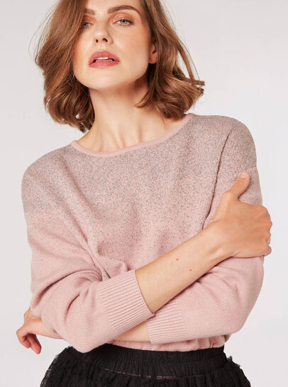 Metallic Sparkle Batwing Jumper