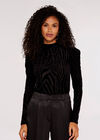Zebra Burnout Top, Black, large