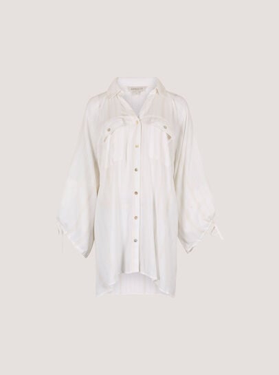 Oversized Longline Shimmer Shirt