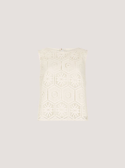 Crochet Lace Tile Shell Top