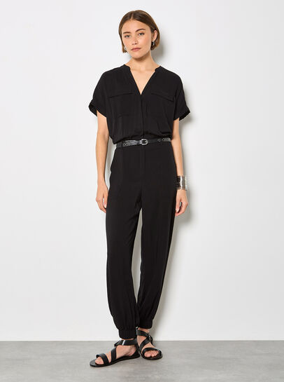 Soft Woven Utility Jumpsuit