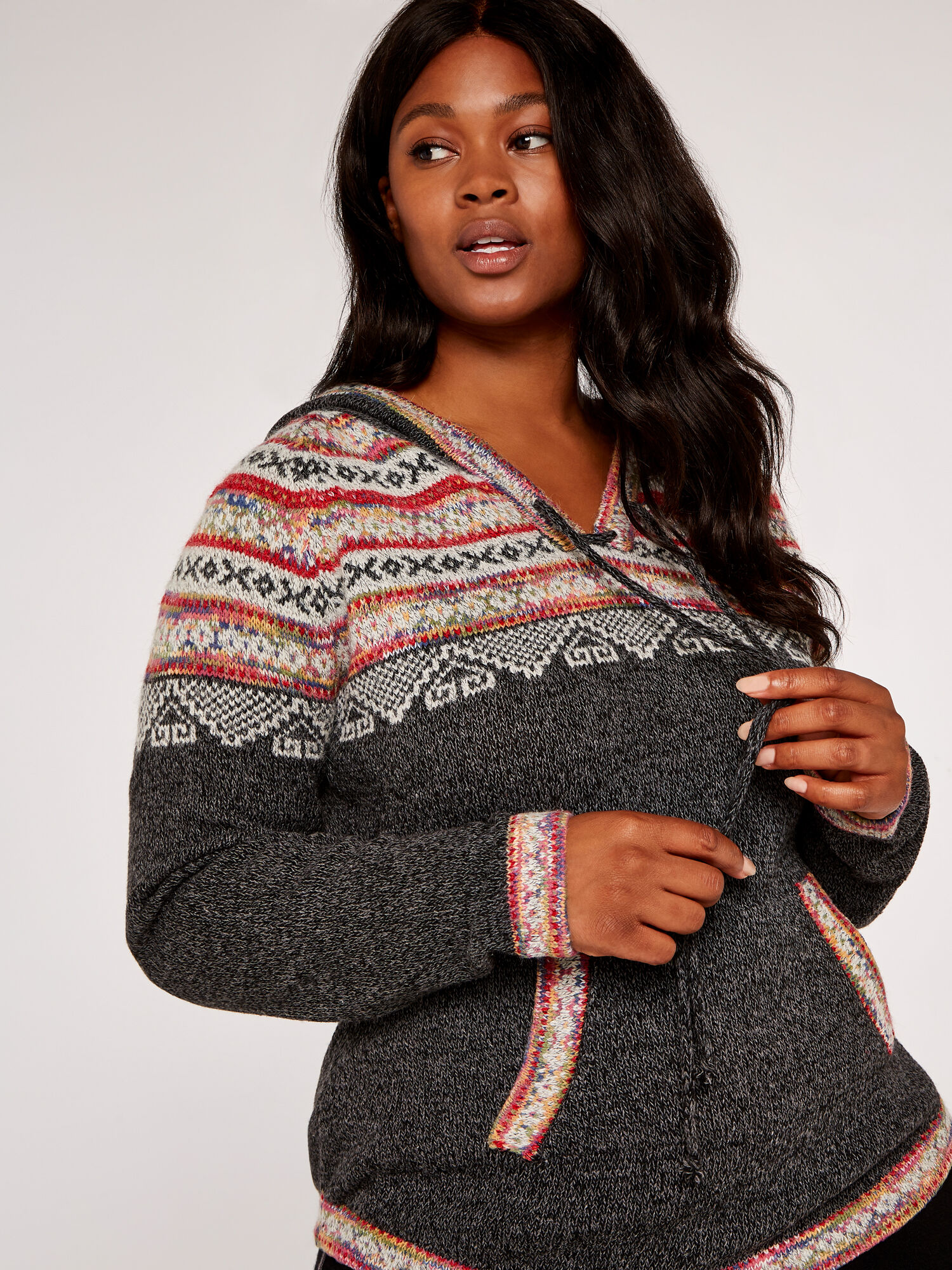 plus size aztec pullover