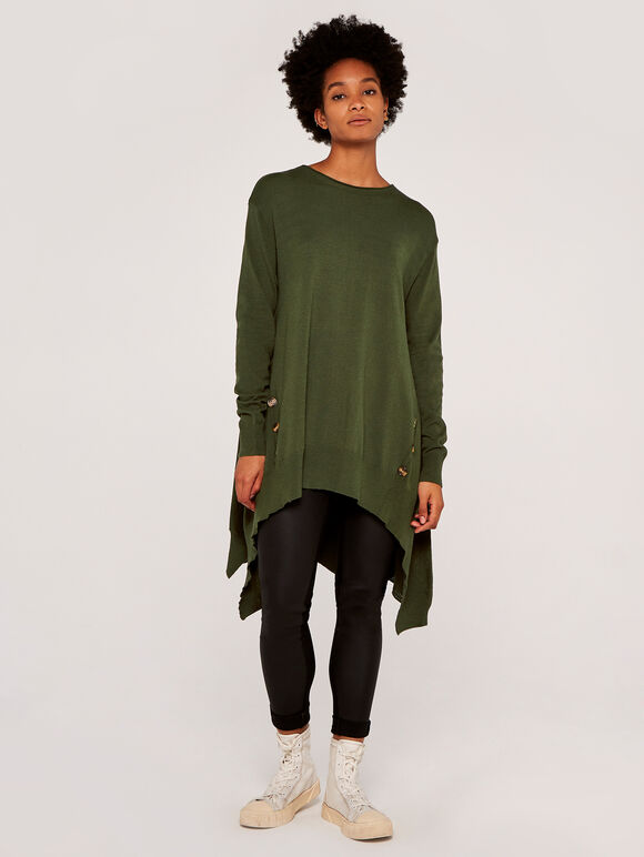 Longline Side Button Jumper