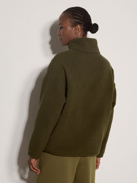 Soft Borg Fleece Jumper, Green, large