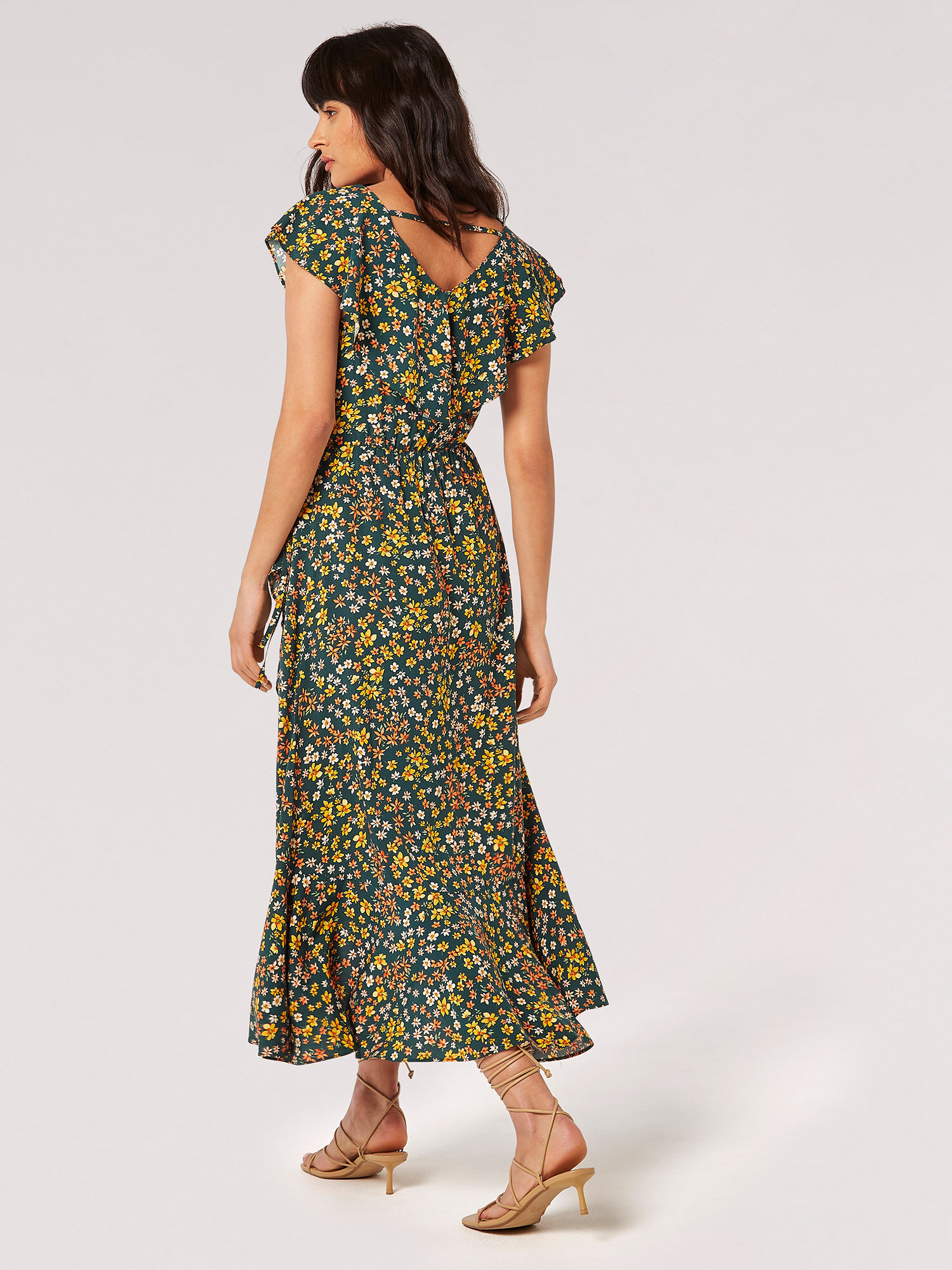 Ruffle wrap tea dress on sale