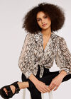 Snake Stripe Lurex Shirt, Stone, large