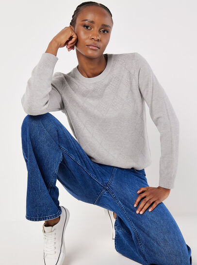 Diamond Pointelle Jumper