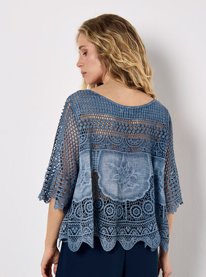 Crochet Rose Mesh Top