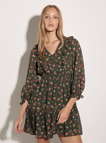 Vintage Ditsy Floral Mini Dress