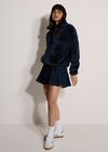 Fleece Cardigan, Navy, large