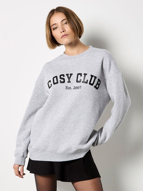 Cosy Club Sweatshirt, Grey, large