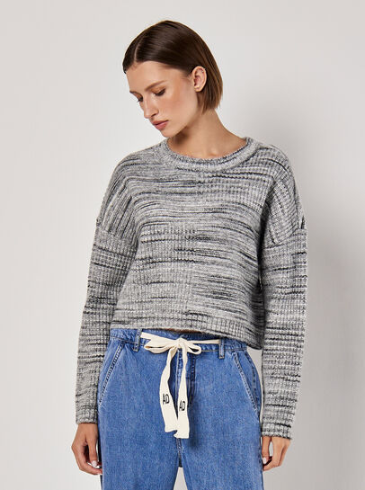 Space Dye Boxy Cropped Jumper