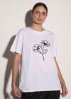 Born To Bloom Floral Cotton T-Shirt, Black, large