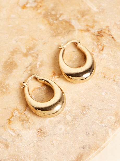 Oval Hoop Earrings