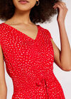 Textured Dot Maxi Dress, Red, large