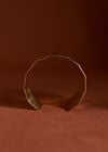 Gold Tone Hammered Brass Cuff Bracelet, Gold, large
