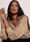 Gold Shimmer Open Knit Jumper, Gold, large